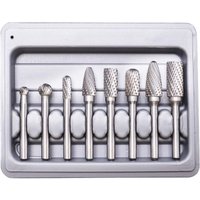 Aiducho - Frässtifte, Doppelschnitt-Wolframfräser, 8-teiliges Doppelschnitt-Wolframstahl-Vollhartmetall-Frässtift-Set, 6-mm-Schaft für elektrische Aiducho - Frässtifte, Doppelschnitt-Wolframfräser, 8-teiliges Doppelschnitt-Wolframstahl-Vollhartmetall-Frässtift-Set, 6-mm-Schaft für elektrische von AIDUCHO