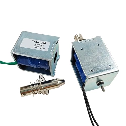 DC Solienod Elektromagnet 50N 12V 24V Push-Pull-Typ Open Frame TAU-1250T JF-1250T 1Pcs(TAU-1250T,12VDC) von AIDUFUOD