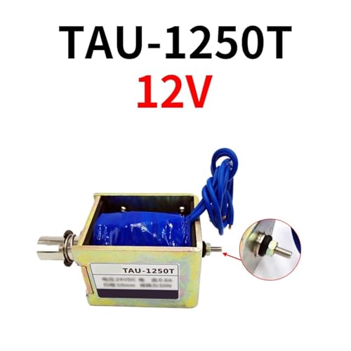 DC12V/24V 50N Push-Pull-Typ Solenoid Elektromagnet TAU-1250T 1250 0-12mm Open Frame Linear Solenoid 1St(12V 1250T) von AIDUFUOD