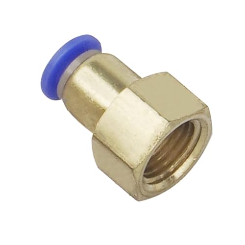 PCF OD 4 6 8 10 12MM Gewinde 1/8 1/4 3/8 1/2 Zoll Pneumatische Fitting Anschlüsse Weibliche Gerade 1Pcs(PCF10-01) von AIDUFUOD