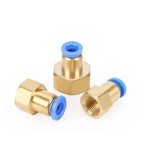 Pneumatischer Anschluss PCF 4 mm-12 mm Anschlussgewinde 1/8 1/4 3/8 1/2 Zoll Luftschlauch weiblich gerade 2/5 Stück(10-01,2PCS) von AIDUFUOD