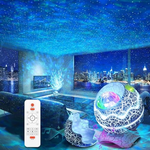 ROSSETTA Galaxy Projector Star Light - Bluetooth Speaker & White Noise Machine for Bedroom, Kids Night Light with Remote Control, Timer Function | for Adults Kids (Star Model) von AIERSH