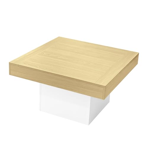 AIERSH LED Beistelltisch Pilzform 70x70x40 cm - Moderner Wohnzimmertisch mit Stimmungslicht, 30 kg Belastbar von AIERSH
