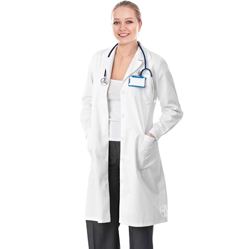 AIESI® Arztkittel Laborkittel damen weiß medizin labor aus baumwolle sanforized größe 42 von AIESI