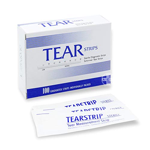 AIESI® Schirmer Test sterile ophthalmologische Streifen für den Tränenvolumentest TEAR STRIPS (Packung mit 100 stück) von AIESI