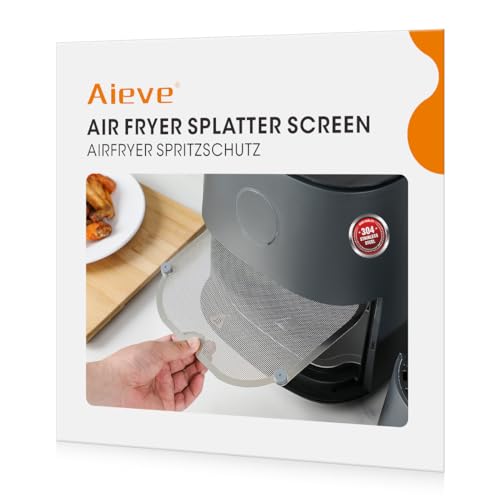 AIEVE Edelstahl Spritzschutz Feinmaschiger Fettspritzschutz kompatibel mit COSORI XXL 4,7 L und Ninja Speedi Schnellkocher ON400EU 5,7 L Heißluftfritteuse, Spritzplatte zur Schutz von Heizspirale von AIEVE