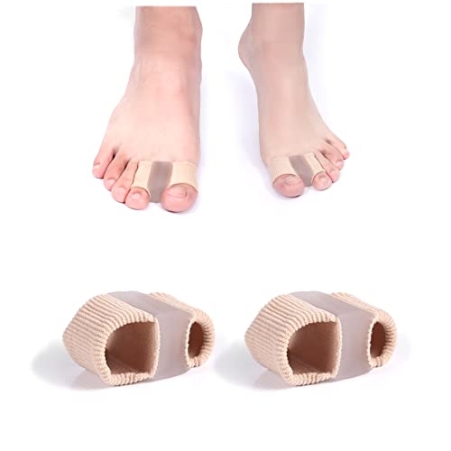AIEX 2 Stück Toe Separator Bunion für Überlappende Zehen, Gel Zehenabstandshalter mit 2 Fußschlaufen, Hallux Valgus Korrektur Zehenspreizer für Frauen Männer von AIEX