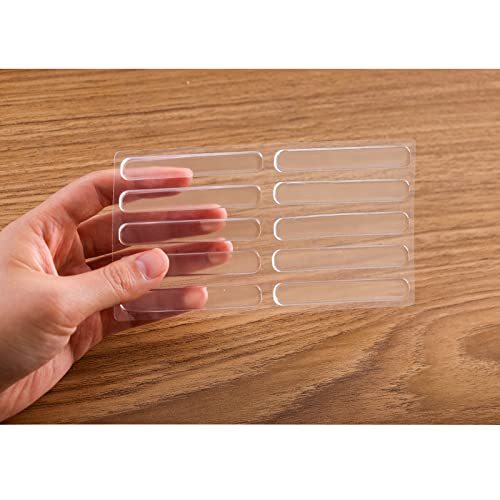 AIEX 20 Stück transparente Gummi-Streifen für Schranktür, Tischplatte, Glasplatte, rutschfest, mit Selbstklebender Rückseite, weicher Verschluss, um Wände zu schützen von AIEX