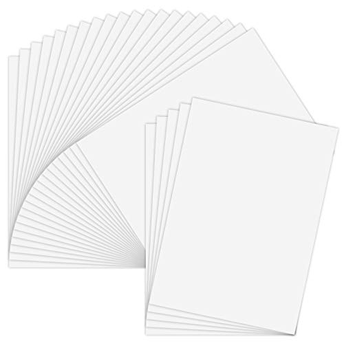 AIEX 25 Blatt bedruckbares Vinylpapier, selbstklebend, wasserdicht, matt, für Laser- und Tintenstrahldrucker A4 (297 x 210 mm) von AIEX