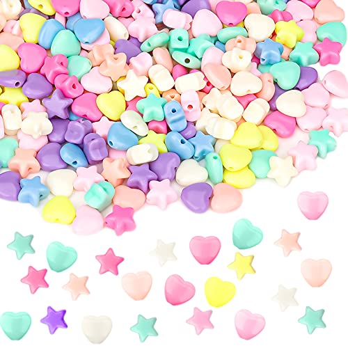AIEX 400 Stück Sternperlen, Assorted Multi-Coloured Acryl Herz und Stern Perlen DIY für die Herstellung von Crafting Halsketten Regenbogen Armbänder AIEX 400 Stück Sternperlen, Assorted Multi-Coloured Acryl Herz und Stern Perlen DIY für die Herstellung von Crafting Halsketten Regenbogen Armbänder von AIEX