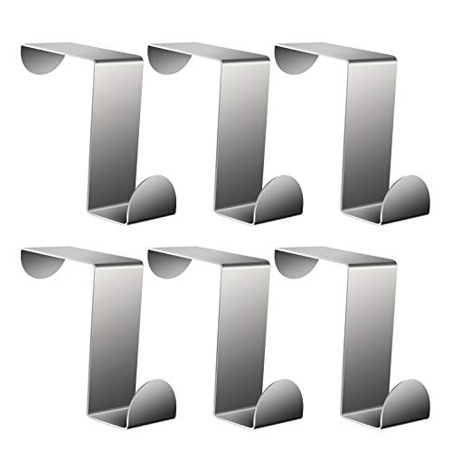 AIEX 6 Stück Über die Türhaken Über Schranktürhaken Z-förmige Hängehaken für Küche Badezimmer Schlafzimmer Büro von AIEX