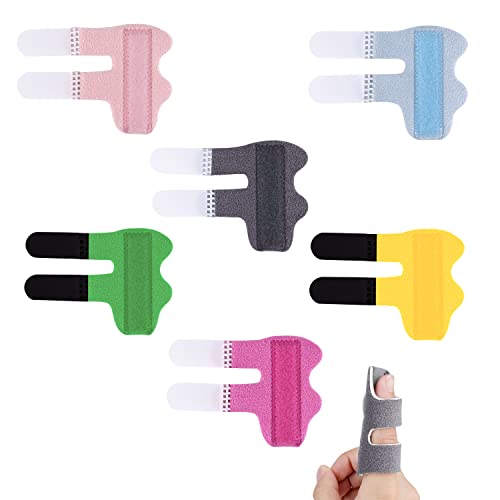 AIEX 6st Trigger Fingerschienen, Finger Stabilisator Klammer Fingerstreckerschiene zum Richten Arthritis Geschwollen Angespannt Gebrochene Finger (6 Farben) von AIEX