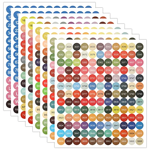 8 Blatt Farbige Nummernaufkleber, 447 Mehrfarbige Etiketten Buchstabenaufkleber inkl. 1-99 Nummernaufkleber und 26 Buchstaben Sortieren von Diamond Art Painting Aufbewahrungsbox, Farbe (2 Set) von AIEX