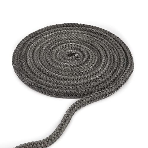 AIEX Holzofentürdichtung, 3 m x 10 mm Stove Sealing Cord Kaminofen Türdichtung Fiberglas Dichtung Ofendichtschnur für Öfen, Räucherofen, Kamin, Holzofen, Glas, Hitzebeständig Bis 550 Grad Celsius von AIEX