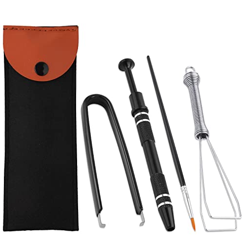 AIEX Keyboard Lube Kit, 4 Stück Keyboard Switch Opener Keyboard Keycap Puller mit Tastenkappen Abzieher Schalterklemme Vorbauhalter Schmierstifte, Leicht Ziehen (Schwarz) von AIEX