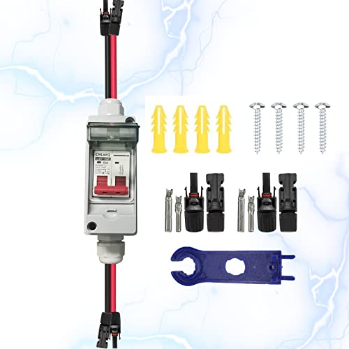 AIFIZO Leitungsschutzschalter PV DC Trennschalter PV Anlage 2P 32A DC500V mit Kabel IP65 wasserdicht DC Schutzschalter Für Solar Anlage Modell DZ47X von AIFIZO