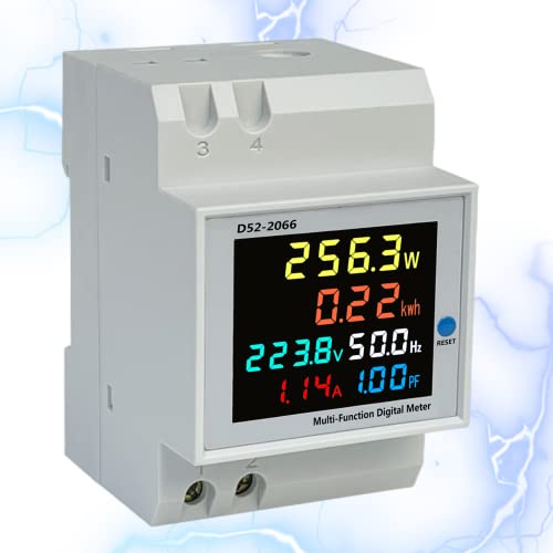 AIFIZO Stromzähler Hutschiene AC40-300V 100A Digitaler Energiezähler passend für Hutschiene 6in1 Digitaler Stromzähler Hutschiene AC40-300V 100A Digitaler Energiezähler passend für Hutschiene von AIFIZO