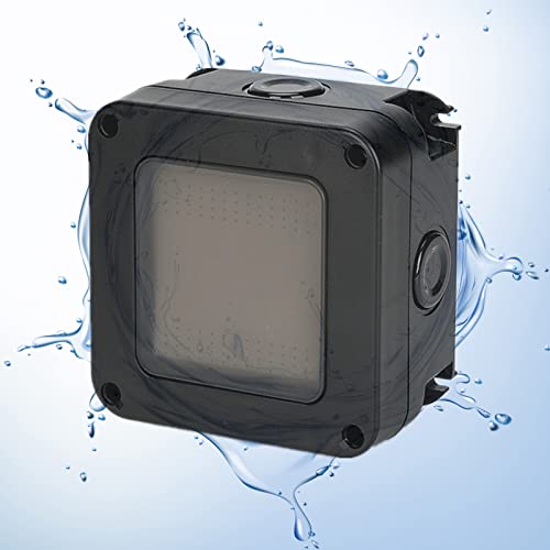 AIFIZO Wasserdichter Schalter IP66 Waterproof Einzelschalter mit Wasserdichter Silikonfilm 16A 250V, Auswechselbare Schalterfelder Lichtschalter für den Außenbereich von AIFIZO