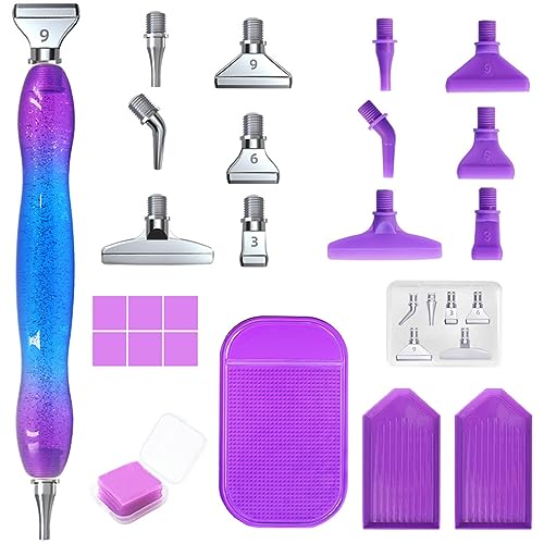 AIFUDA 24 Stück Diamant-Kunst-Malerei-Kits, Werkzeuge, AIFUDA Schraubgewinde, Diamant-Malstift, 5D-Diamant-Kunst-Zubehör, Werkzeuge für DIY Handwerk von AIFUDA