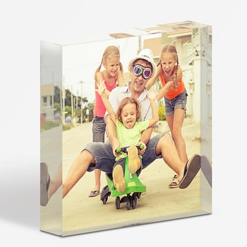 AIGAT Personalisierter Acrylblock-Fotodruck - Ihr eigenes Design - Größe 10x10cm von AIGAT