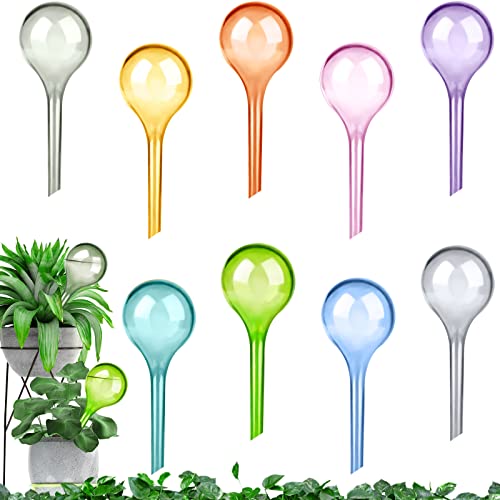 9 Stück Kleine Pflanzen Gießkugeln - 13x5cm Mehrfarbig Pflanzen Bewässerungskugeln Topfpflanzen Selbstbewässerung PVC Bewässerung-Kugeln Wasserspender für Pflanzen von AIGOHOM
