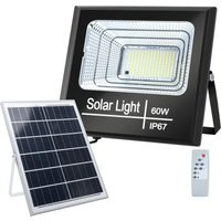 Aigostar - 60W led solar power spotlight mit aigos fernbedienung dämmerungspanel von AIGOSTAR