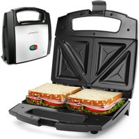 Sandwichmaker 800W,Sandwichtoaster,Panini Grill,Antihaftbeschichtung,doppelseitiges Backen bei konstanter Temperatur,Schwarz - Aigostar von AIGOSTAR