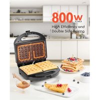 Aigostar - antihaftbeschichtetes elektrisches waffeleisen 800WATT waffeln crepes von AIGOSTAR