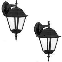 Aigostar - wandlampe gartenlaterne E27 outdoor IP44 schwarz 2 stück von AIGOSTAR