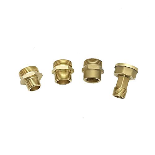 AIGUO Adapter M30 Außengewinde Übertragung G1 / 2 3/4 Stecker, Dusche Küche Messing Material-Hahn-Rohr-Zusätze (Size : C) von AIGUO