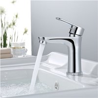 Wasserhahn Bad chrom Badarmatur Einhebel Mischbatterie Bad Waschtischarmatur Einhandmischer Waschtisch Armatur für Badezimmer von AIHOM