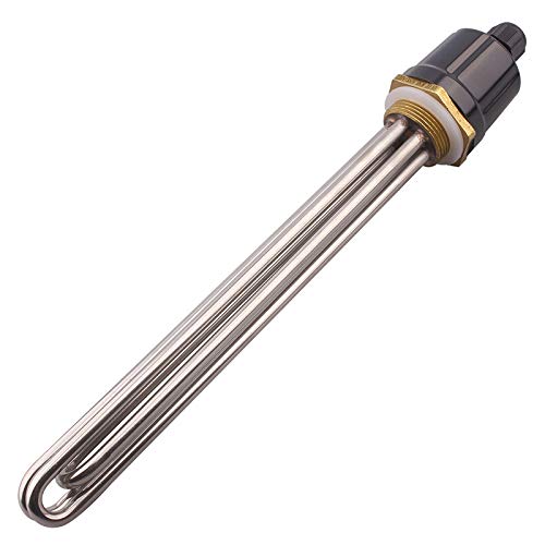 220V 9000W 3U 1.5 Zoll (DN40) 47.8mm BSP-Gewinde Messingflansch mit Silikonring und Kunststoffabdeckung von AIICIOO