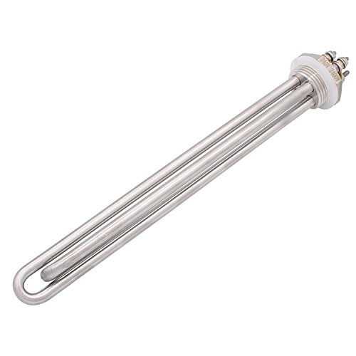 AIICIOO 240 V 2400 W Edelstahl-Heizelement 1 Zoll (DN25) Durchmesser 33,25 mm BSP mit Silikonring 33,25 mm von AIICIOO