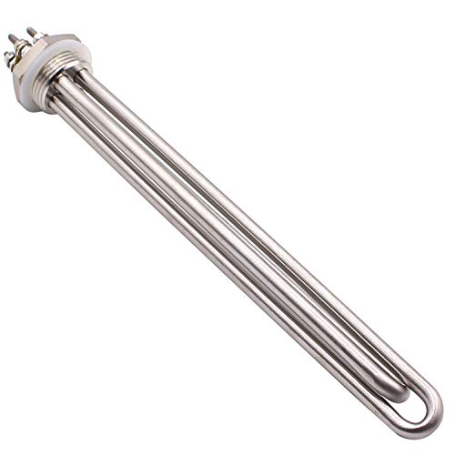 AIICIOO 240 V 3600 W Edelstahl-Heizelement 1 Zoll (DN25) Durchmesser 33,25 mm BSP mit Silikonring von AIICIOO