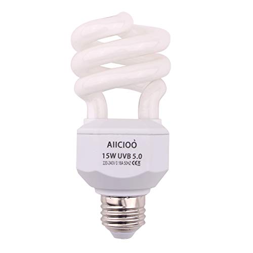 AIICIOO 5.0 15W UVB Lampe Terrarium UVB Compact Lampe für Reptil Schildkröte Eidechse Sukkulenten Förderung der D3-Synthese Hilfe Erhöhen Sie die Kalziumabsorption E27 220-240V AIICIOO 5.0 15W UVB Lampe Terrarium UVB Compact Lampe für Reptil Schildkröte Eidechse Sukkulenten Förderung der D3-Synthese Hilfe Erhöhen Sie die Kalziumabsorption E27 220-240V von AIICIOO