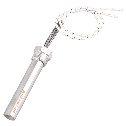 AIICIOO Heizpatrone Heizelement Widerstandsheizung Edelstahl Elektroheizung 1/2 Zoll DN15 21mm Flansch 24V 300W von AIICIOO