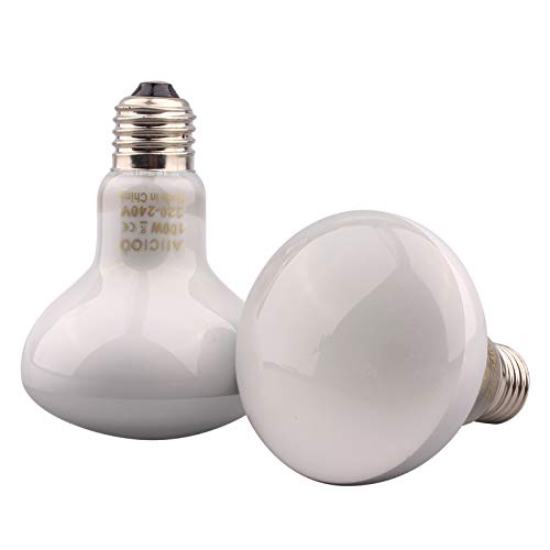 AIICIOO Reptilien Tageslicht Lampe Birne Vivarium Basking Spot Birne Reptilien Heizung Lampe Vivarium Licht Birne für Bartagame Schildkröte Schlangen Frösche 100W 2er Pack Weiß AIICIOO Reptilien Tageslicht Lampe Birne Vivarium Basking Spot Birne Reptilien Heizung Lampe Vivarium Licht Birne für Bartagame Schildkröte Schlangen Frösche 100W 2er Pack Weiß von AIICIOO