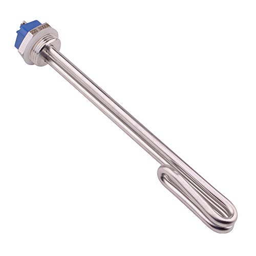 AIICIOO Klappheizelement Edelstahlflansch mit Silikonring 220V 3000W 1 Zoll BSP (DN25) Durchmesser 33.2mm von AIICIOO