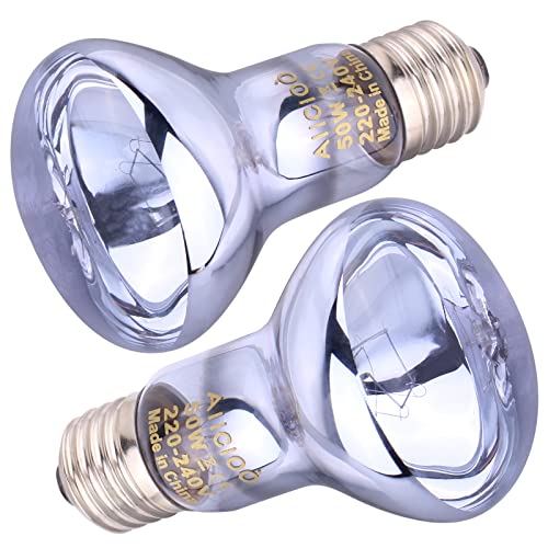 AIICIOO Neodymium Wärme-Spot-Lampe Schildkröte Lampen UVA Heizlampen Erwärmung Spektrum für Drachen Schlangen Eidechsen 100W 2er Pack von AIICIOO