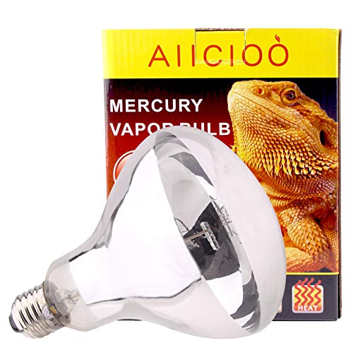 AIICIOO UVB UVA Wärmelampe für Reptilien Sonnenlicht simulierte Förderung der D3-Synthese Schildkröte/Chamäleon/Schlange/Küken Haustiere Kalziumabsorbierend 100W von AIICIOO