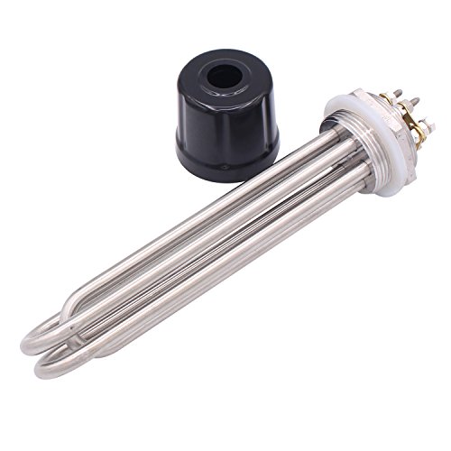 Heizelement mit Einschraubgewinde 220V 3000W 1.5 Zoll BSP (DN40) Durchmesser 47.8mm Heizstabdichtung SUS304 von AIICIOO