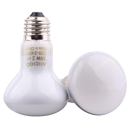 AIICIOO Reptilien Wärmelampe Reptilien Heizlampe Schildkröte Wärmelampe Tageslichtlampe Wärmelampe für Terrarium Schildkröte Eidechse Schildkröte Bartagame 25W 2 Pack Weiß AIICIOO Reptilien Wärmelampe Reptilien Heizlampe Schildkröte Wärmelampe Tageslichtlampe Wärmelampe für Terrarium Schildkröte Eidechse Schildkröte Bartagame 25W 2 Pack Weiß von AIICIOO