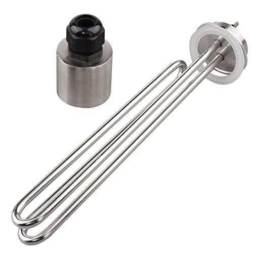 Tri-Clamp-Klappheizkörper DN50 220V 4500W 2 Zoll Durchmesser 59.6mm mit Edelstahlabdeckung und Silikonring von AIICIOO