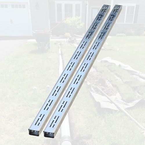 39 Zoll Slim Channel Drain Kit – Flaches Außenentwässerungssystem, 2 Edelstahl-Rinnenabläufe for Balkon und Regenwassermanagement(10x5cm(4x2")) von AIJILI