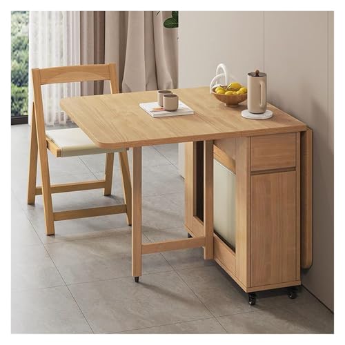 AIJILI Klappbarer Esstisch, Ausziehbarer Esstisch mit 4 Stühlen, Klapptisch für Küche, Esszimmer, Wohnzimmer, Restaurant von AIJILI