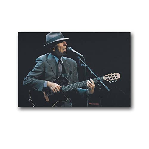 AIJING Musiker Leonard Cohen Poster Gemälde auf Leinwand Wandkunst Poster Scrollen Bild Druck Wanddekoration Home Poster 40 x 60 cm von AIJING