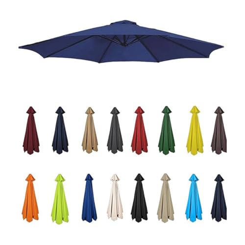 AIJUSSS Schirmdach for 6/8-Rippen-Schirm-Ersatzabdeckung, wasserdichtes Polyester-Sonnenschirmtuch for Garten und Terrasse for den Hinterhofpool(Dark Blue,2.3m/7.5ft(8 Ribs)) von AIJUSSS