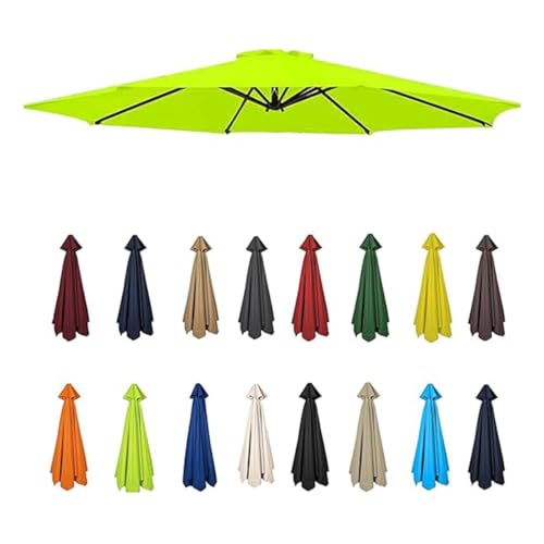 AIJUSSS Schirmdach for 6/8-Rippen-Schirm-Ersatzabdeckung, wasserdichtes Polyester-Sonnenschirmtuch for Garten und Terrasse for den Hinterhofpool(Light Green,2.3m/7.5ft(8 Ribs)) von AIJUSSS
