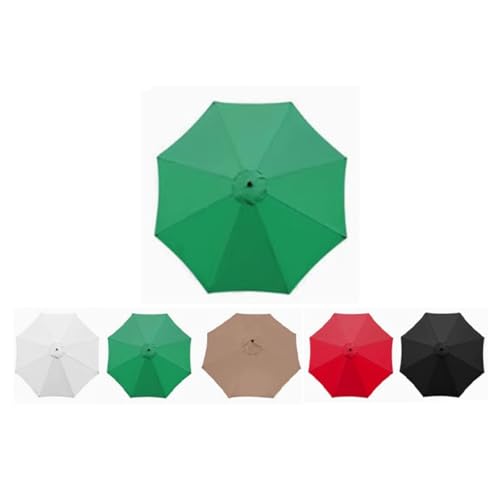 AIJUSSS Terrassenschirm-Ersatzdach, Schirmabdeckung, 6/8 Rippen, Sonnenschirmtuch for den Außenbereich, for Hinterhof, Terrasse, Garten, Pool(Green,3m/9.8ft (8 Ribs)) von AIJUSSS