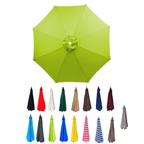 Ersatzdach for Regenschirme, wasserabweisendes Polyestergewebe, Stoffdach for Garten- und Terrassenschirme for 6/8 Rippen, nur Dach(Light green,3m/9.8ft (8 ribs)) von AIJUSSS